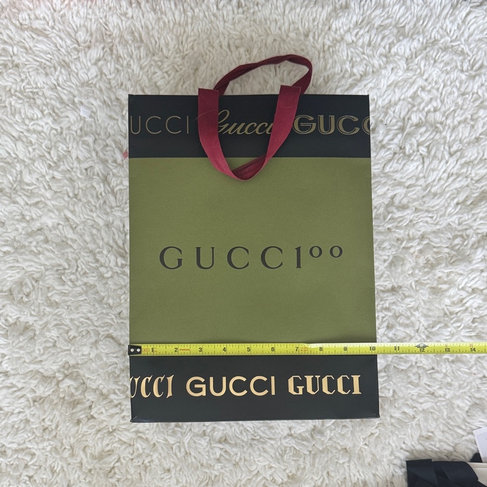 Gucci Olive and Black Tote with Red Handles - Picture 2 of 3